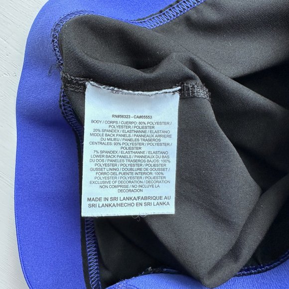 NIKE PRO Dri Fit Polyester Spandex Black & Purple Crop Pants Small - Picture 7 of 8